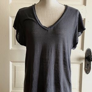 Velvet By Graham & Spencer Slub V-Neck Tee